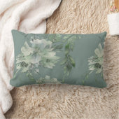 モッシーグリーンフローラミスティークルコンテンポラリーンバー ランバークッション (ブランケット)