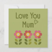 モッシーブルーム - 母の日の花の招待カード 招待状 (正面)