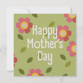 モッシーブルーム - 母の日の花の招待カード 招待状 (正面)