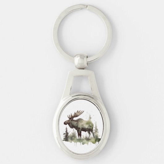 モッシームースワイルドライフポートレート キーホルダー (正面)