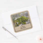 モッシー壊れたヘッドストーン蔵書票 スクエアシール (封筒)