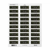 モッシー素朴ライトツリー結婚式招待状 ラベル (フルシート)