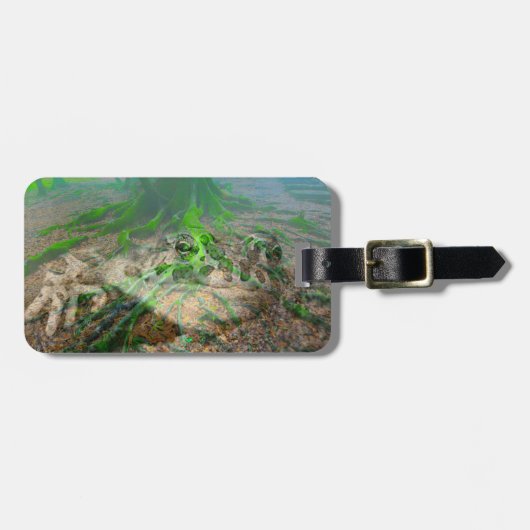 モッシー・カエル ラゲッジタグ (正面横)