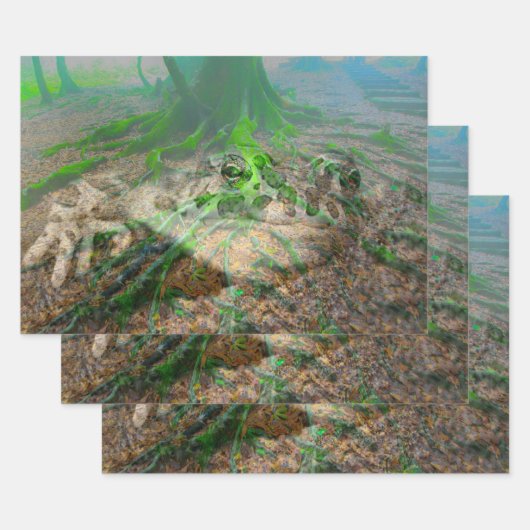 モッシー・カエル ラッピングペーパーシート (セット)