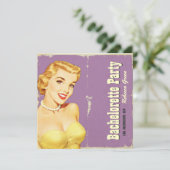 モッズパターン レトロ ピンアップ お嬢さん会 招待状 (スタンド正面)