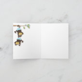 モッズモンキー ベイビーボーイ ブルー ありがとうカード サンキューカード (内部)