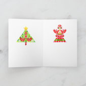 モッズ スカンディ ホリデー バード エンジェル カード (内部)