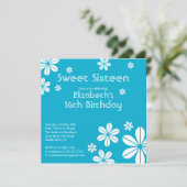 モッズ フラワー スイート シックスティーン 誕生日招待状 招待状 (スタンド正面)