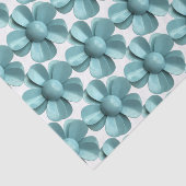 モッズ ブルー デイジー フラワー - レトロ 60年代 サマー ウェディング 薄葉紙 (詳細)