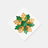 モッズ ヴィンテージ フラワーブローチ サマー バースデー レトロ スタンダードカクテルナプキン (角)