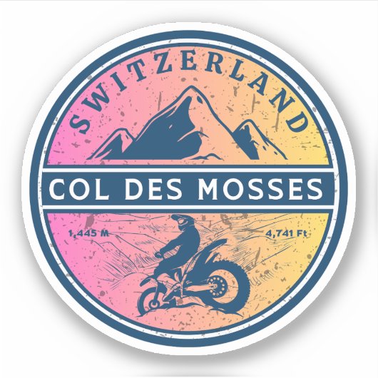 モッセ峠 スイスアルプス バイクツアー シール (正面)