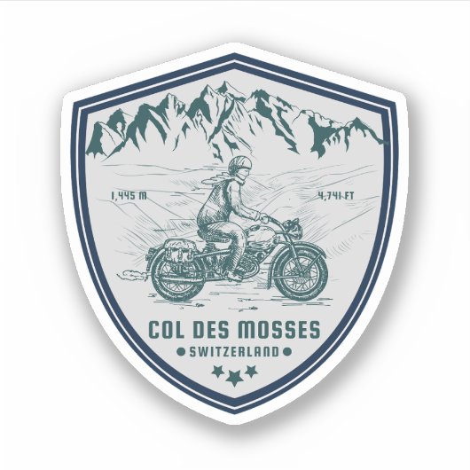 モッセ峠 スイスアルプス バイクツアー シール (正面)