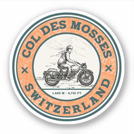 モッセ峠 スイスアルプス バイクツアー シール (正面)
