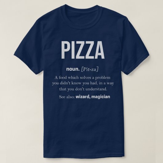 モッツァレラソースのイタリアンチーズピザ Tシャツ (デザイン正面)