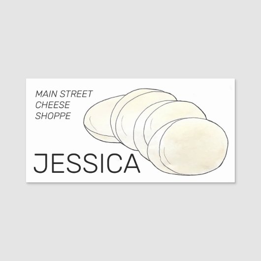 モッツァレラチーズショップチーズモンガー乳製品 名札 (正面)