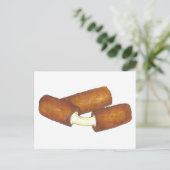 モッツァレラチーズスティックジャンクフードグルメはがき ポストカード (スタンド正面)