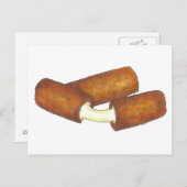 モッツァレラチーズスティックジャンクフードグルメはがき ポストカード (正面/裏面)