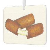 モッツァレラチーズスティックジャンクフードグルメギフト カーエアーフレッシュナー (左)