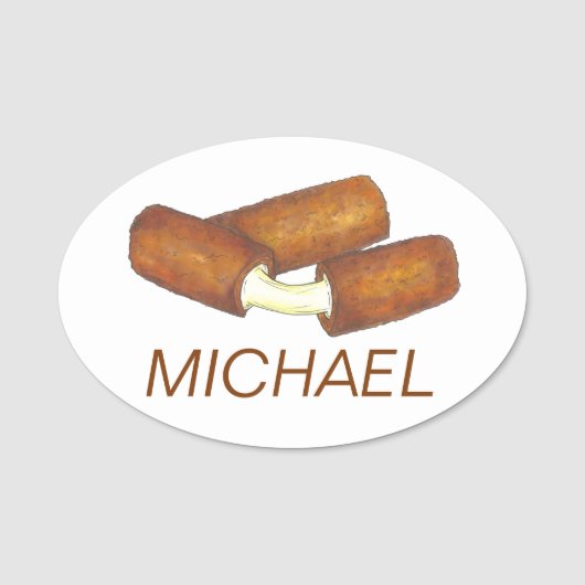 モッツァレラチーズスティックスナックバーレストランフード 名札 (正面)