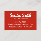 モッツァレラトマトバジルイタリアンフード料理シェフ 名刺 (裏面)