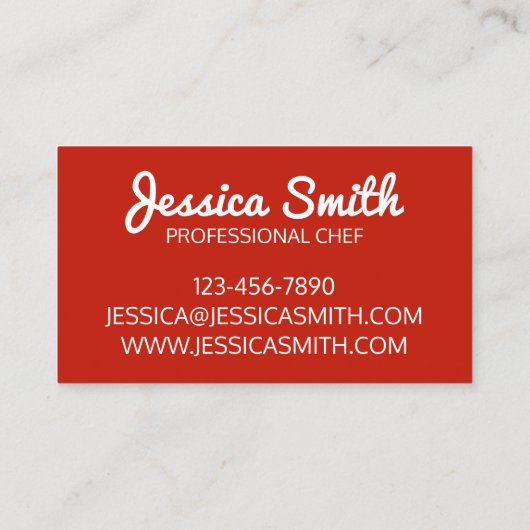 モッツァレラトマトバジルイタリアンフード料理シェフ 名刺 (裏面)