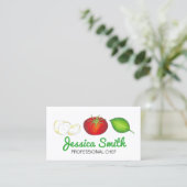 モッツァレラトマトバジルイタリアンフード料理シェフ 名刺 (スタンド正面)