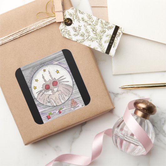 モットマンとピザ スクエアシール (ギフト)