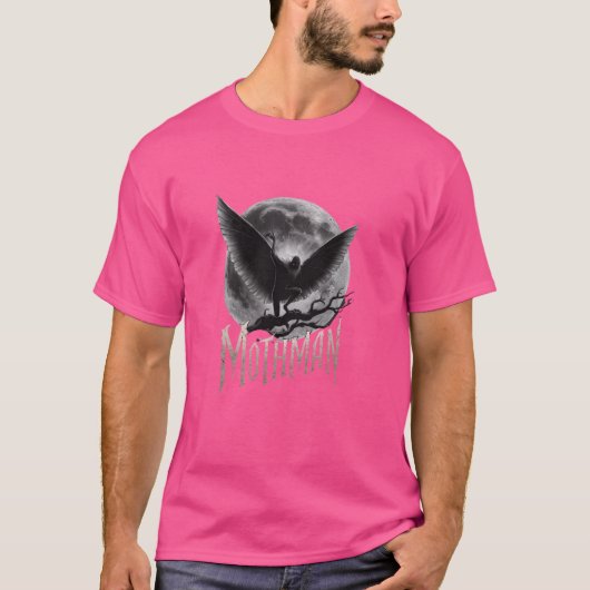 モットマン神話の生き物ムーンライトデザイン Tシャツ (正面)