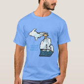 モットーがオーバーサイズのミシガン州 Tシャツ (正面)