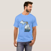 モットーがオーバーサイズのミシガン州 Tシャツ (正面フル)