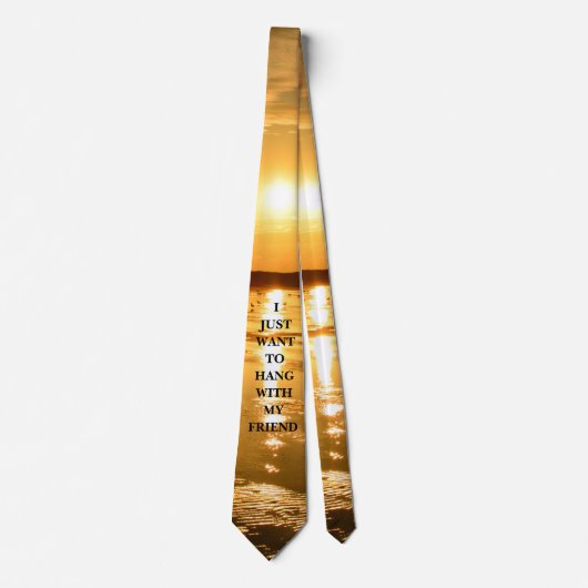 モットー付きサンセット – ネックタイ ネクタイ (正面)