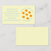 モットー付き小学校感動的講師 名刺 (正面/裏面)