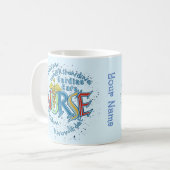 モットー心気にカスタムナースマグカップ コーヒーマグカップ (正面左)