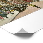 モット通り、CHINATOWN、ニューヨーク(ヴィンテージ) ポスター (角)