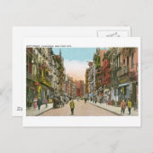モット通り、CHINATOWN、ニューヨーク(ヴィンテージ) ポストカード (正面/裏面)