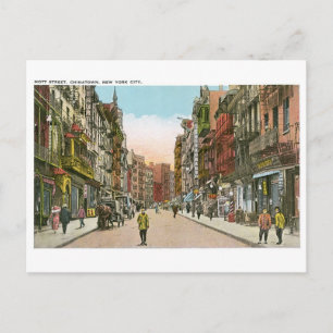 モット通り、CHINATOWN、ニューヨーク(ヴィンテージ) ポストカード