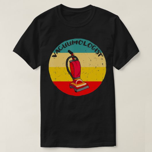 モップと真空を一つの真空ほうき真空ラインVacに Tシャツ (デザイン正面)