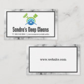 モップほうきクリーナーサプライのホームロゴ 名刺 (正面/裏面)