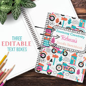 モップカラフルドールパターンスパーソナライズされたケッチ ノートブック