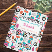 モップカラフルドールパターンスパーソナライズされたケッチ ノートブック