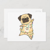 モップスクリスマススノーウィンターアニマルドッグ ポストカード (正面/裏面)