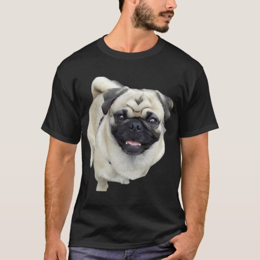 モップス犬 Tシャツ (正面)