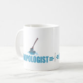 モップユーモアのあるモッピング コーヒーマグカップ (正面左)