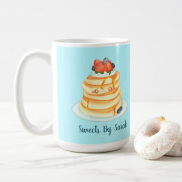 モップリとしたパンケーキ（メープルシロップ・果物・クリーム付き） コーヒーマグカップ