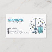 モップ及びバケツ清掃サービスの名刺 名刺 (正面)