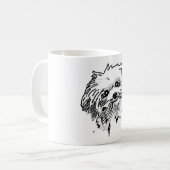 モップ犬 コーヒーマグカップ (正面左)