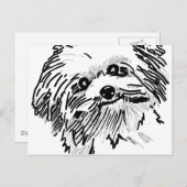 モップ犬 ポストカード (正面/裏面)