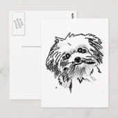 モップ犬 ポストカード (正面/裏面)