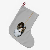 モップ犬 ラージクリスマスストッキング (正面 (吊り時))