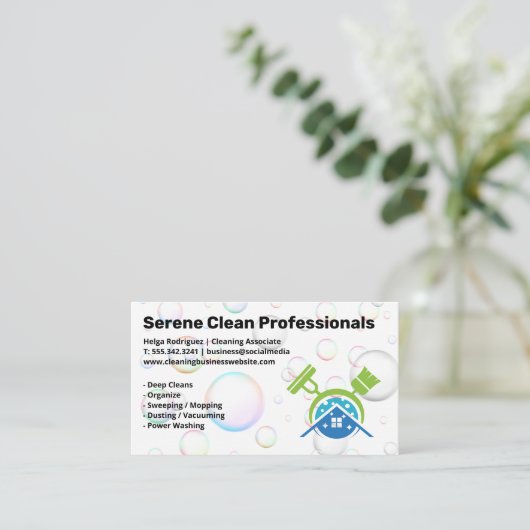 モップ箒 | ホームサービス | シャボン 名刺 (スタンド正面)